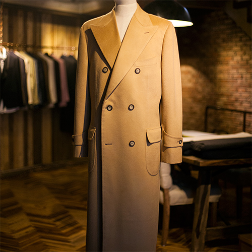 Cashmere beige double long coat