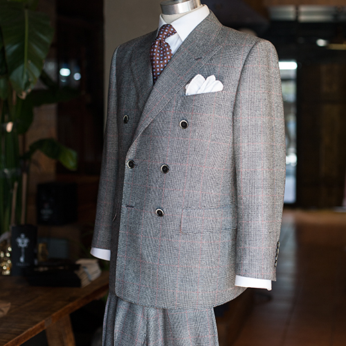 Bowerroebuck glencheck doublebreasted suit
