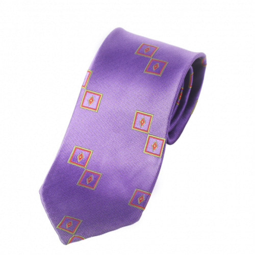 BELLATOR Diamond Pattern Tie | Purple, wine, Green