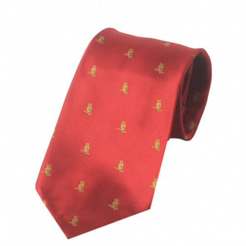 BELLATOR Owl Pattern Tie | Red, Gold