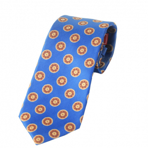 BELLATOR Traditional Pattern Tie | Blue, Bronze, Brown, Yellow