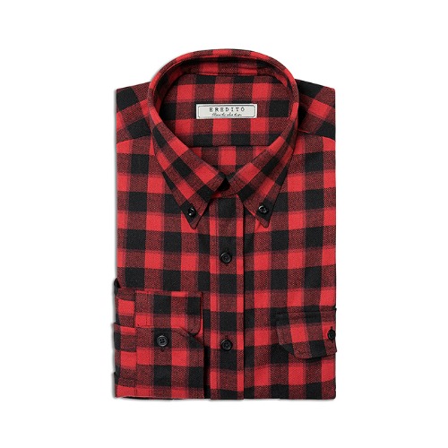 EREDITO 18 f/w Flannel Shirt - Tartan Check Red