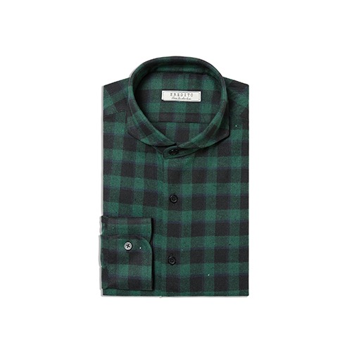 EREDITO 18 f/w Flannel Shirt - Tartan Check Green