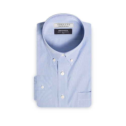 BRIXIA Blue Pin Check Shirt