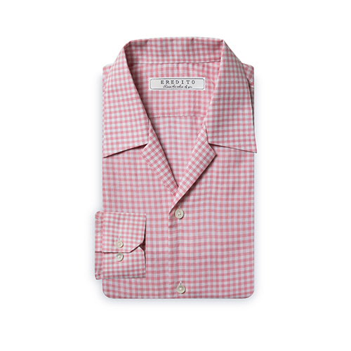 Gingham check linen Pink