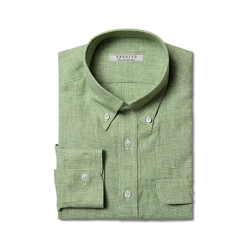 Houndtooth linen shirts - Green