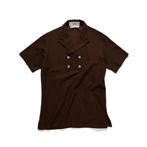 AMFEAST Double Breasted Polo - Brown