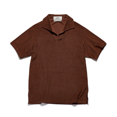 AMFEAST Signature Terry Cotton Polo - Brown