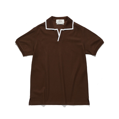AMFEAST Line Polo Shirts - Brown