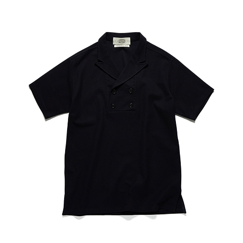 AMFEAST Double Breasted Polo - Black