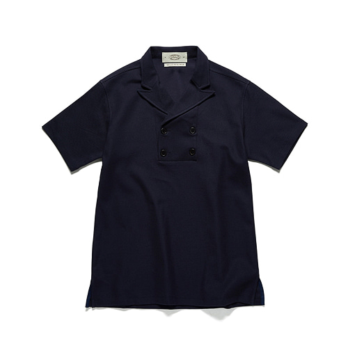 AMFEAST Double Breasted Polo - Navy