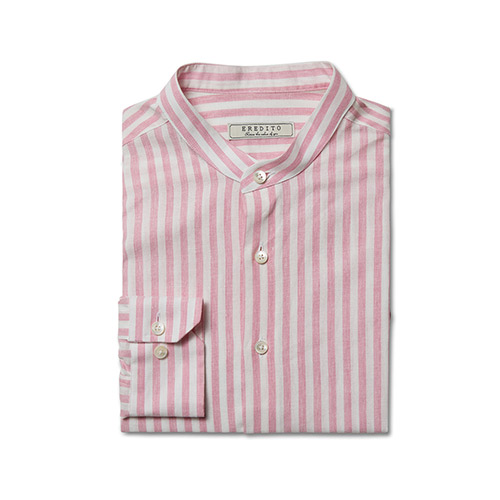 Basic linen stripe shirts - Pink