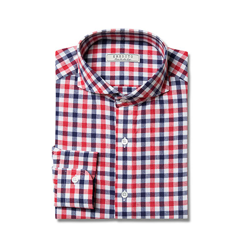 Gingham check - red navy