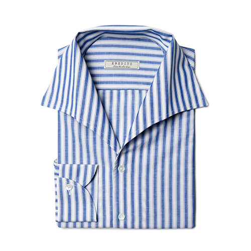Linen Stripe Shirts - Double Blue