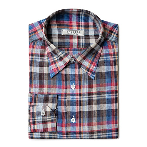 Linen check shirts - Blue&amp;red