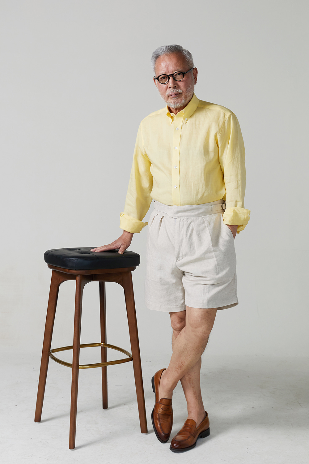 Linen shirts - Light yellow53