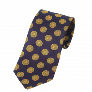 BELLATOR Traditional Pattern Tie | Navy, Yellow Green