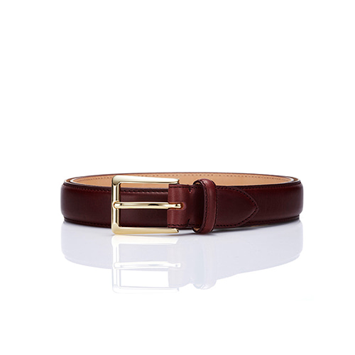 SAVAGE 151 Classic Leather Belt - Burgundy