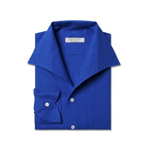 italy linen shirts - cobalt blue