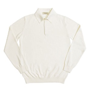 SORTIE 14gg Polo Collar Knit - Ivory