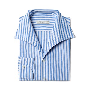 Linen Stripe Shirts - Double Light Blue